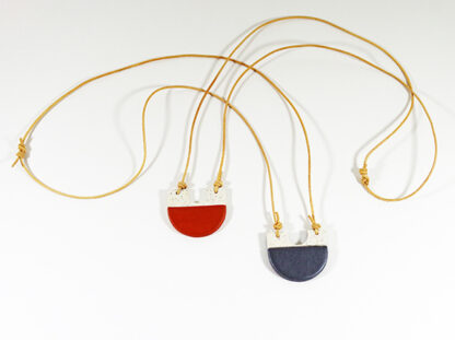 Minimus Necklace - Slate Blue and Rust