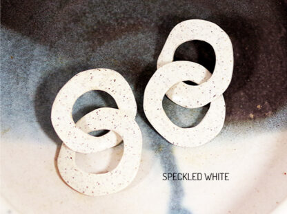 Orbis Earrings - Speckled White