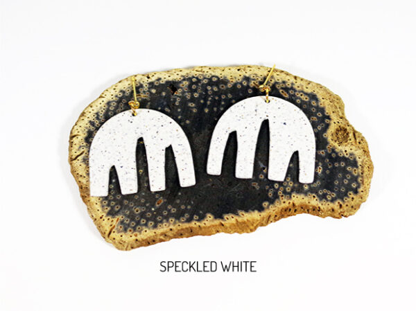 Umbra Earrings - Speckled White