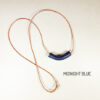 Tubular Necklaces in midnight blue