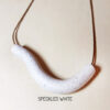 Wavering Necklace in speckled white