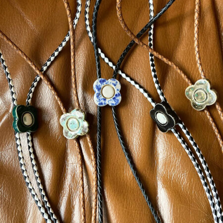 Wallflower Bolo Tie - Ceramic Stoneware